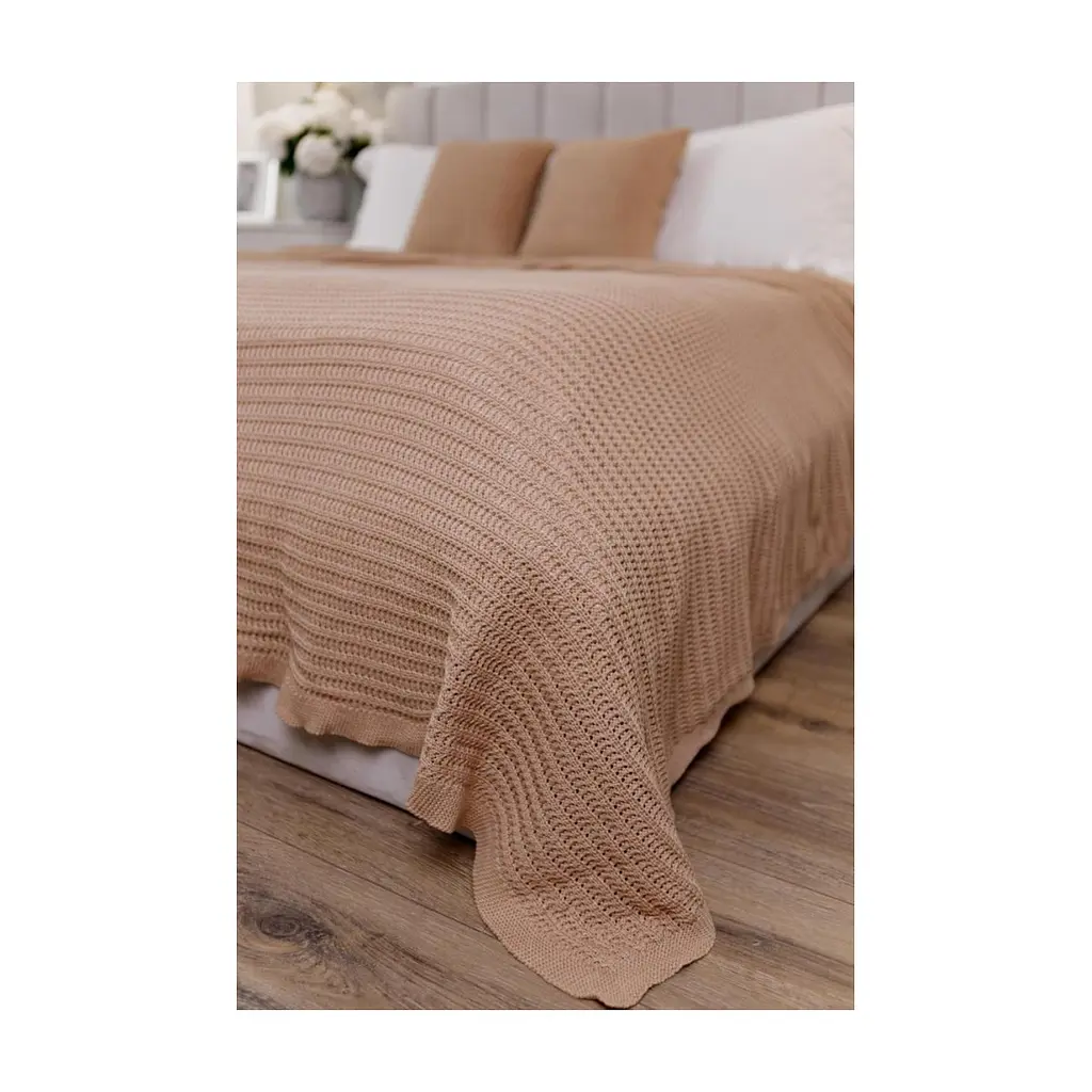 Плед Прованс COTTON бежевий 50% бавовна 50 % акрил 200 х 220 см (040379) - фото 6