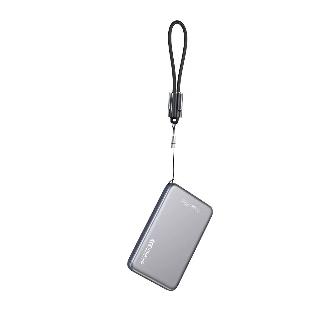 Повербанк 5000mAh Choetech B861 Grey 20W QC3.0 PD3.0 бездротова магнітна зарядка MagSafe (43-00167) - фото 3
