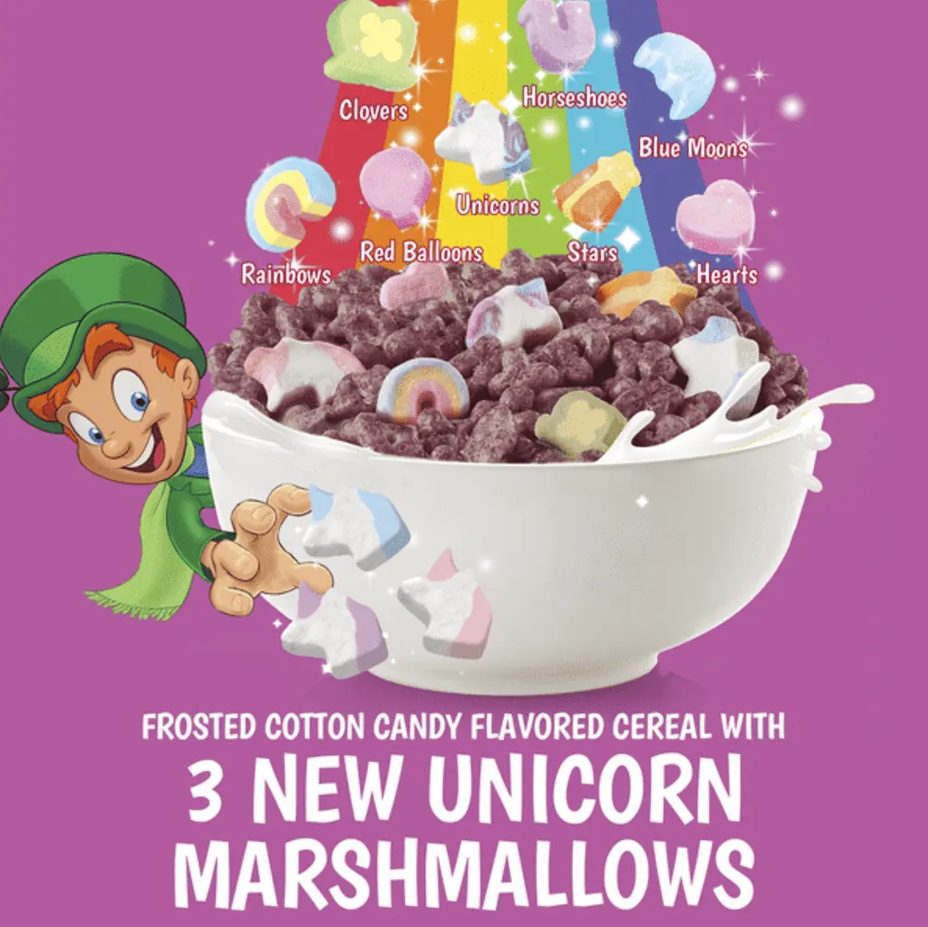 Сухий сніданок General Mills Lucky Charms Unicorn Cotton Candy Family Size 527г - фото 2