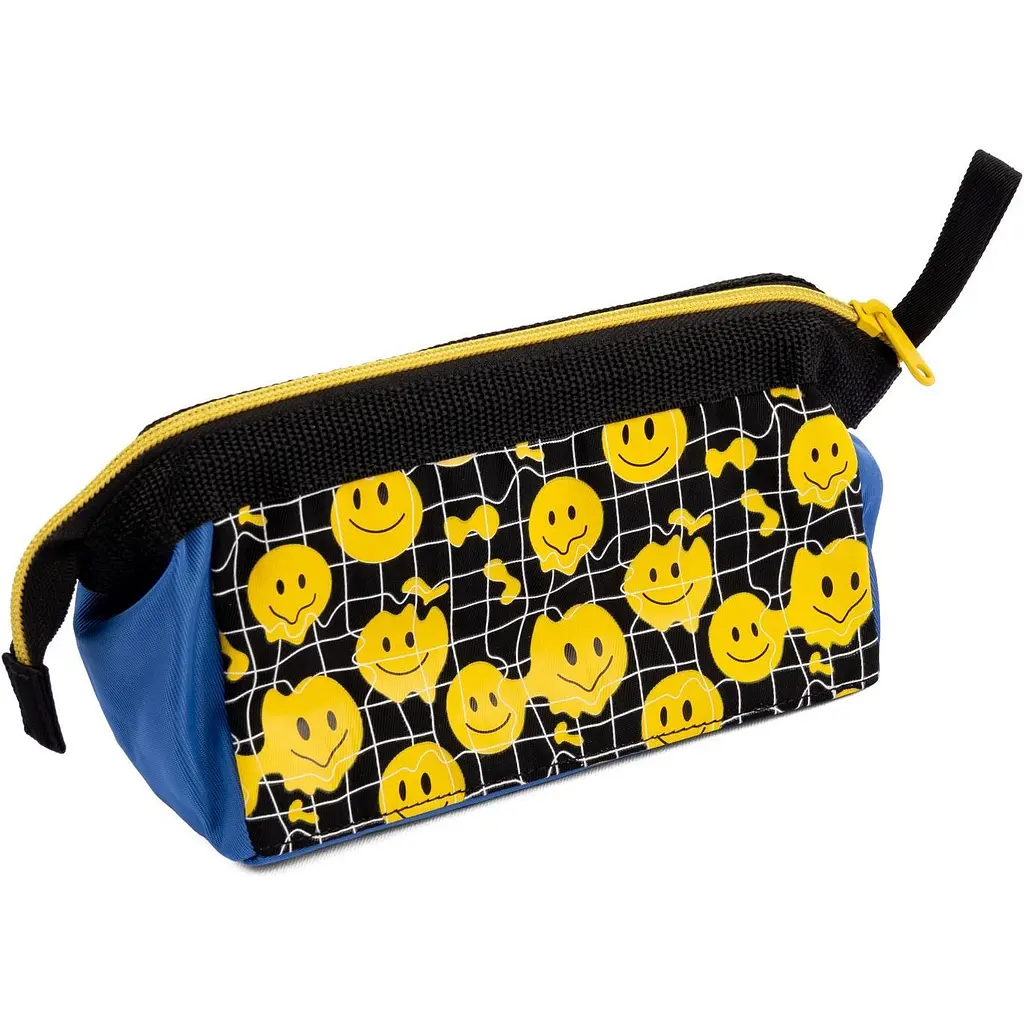 Пенал мягкий Yes PH-26-1 Smiley World, 18х9х10 см, черный с синим (533511) - фото 2