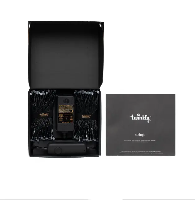 Twinkly Smart LED Гірлянда Twinkly Strings RGB 400, Gen II, IP44, довжина 32м, кабель чорний - фото 3