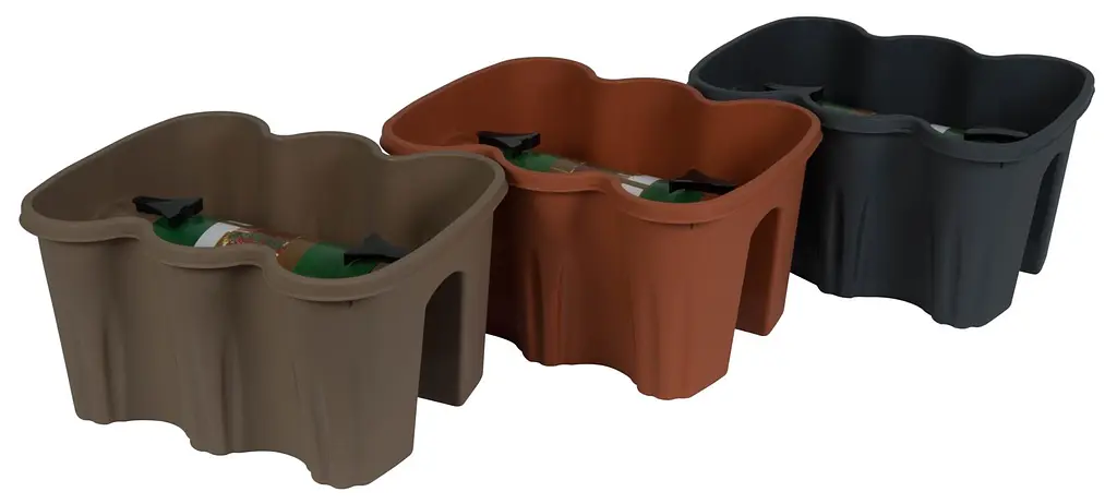 Горщик для квітів Kinzo Garden Балконний 29x38x20 см в асортименті - фото 3