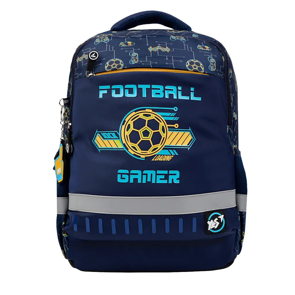 Рюкзак шкільний YES S-52 Ergo Football Gamer 36х28х13 см Різнокольоровий (559891)