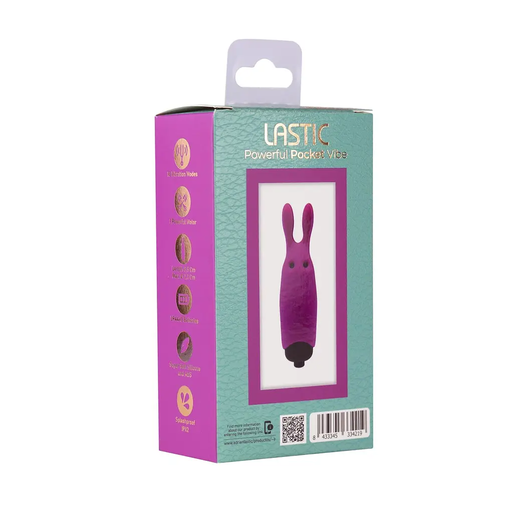 Віброкуля Adrien Lastic Pocket Vibe Rabbit Pink зі стимулювальними вушками - фото 6