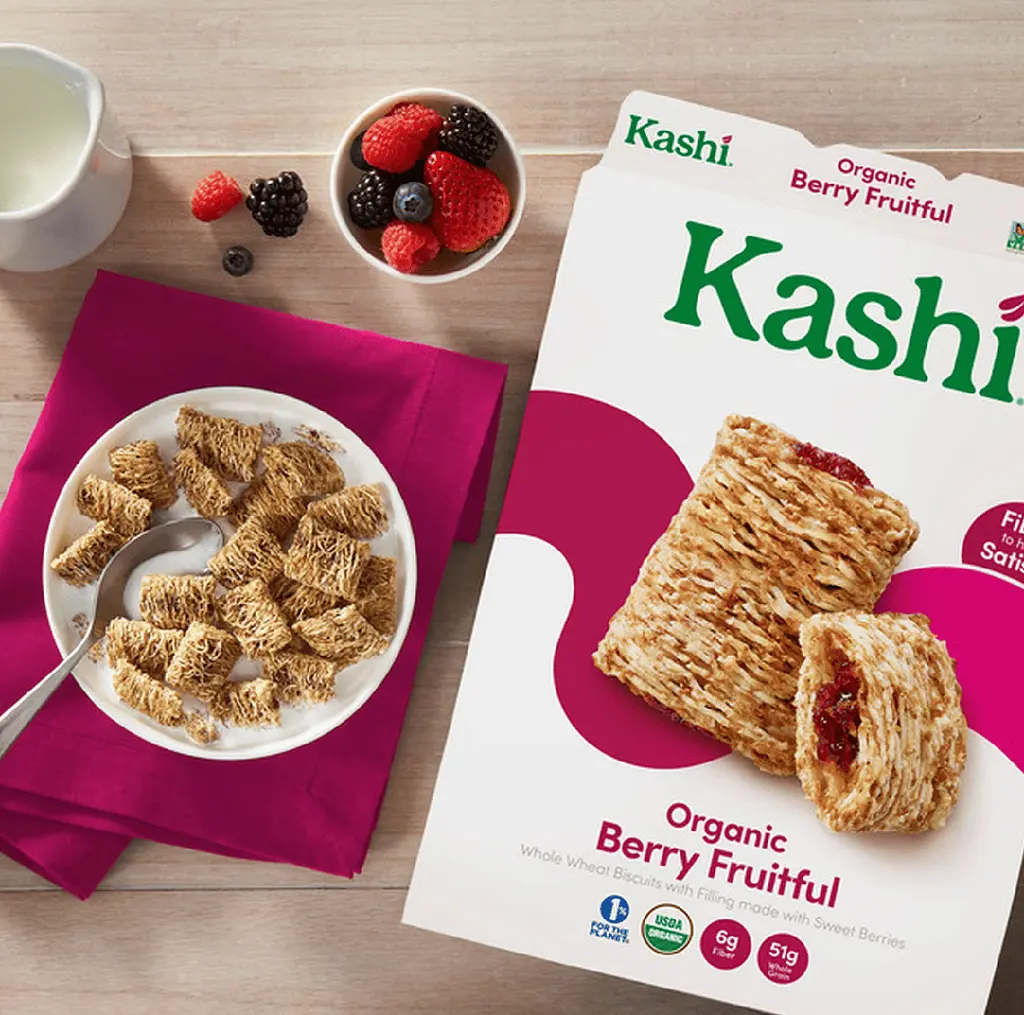Сухий сніданок Kashi Breakfast Cereal Organic Fiber Cereal Berry Fruitful 487г - фото 2