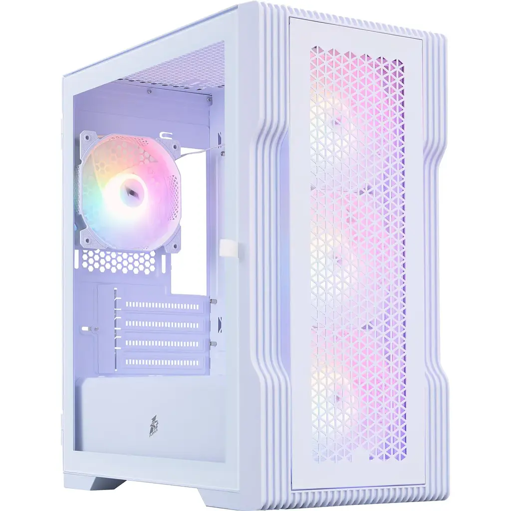 Корпус для ПК 1stPlayer T3-WH-4F1-W