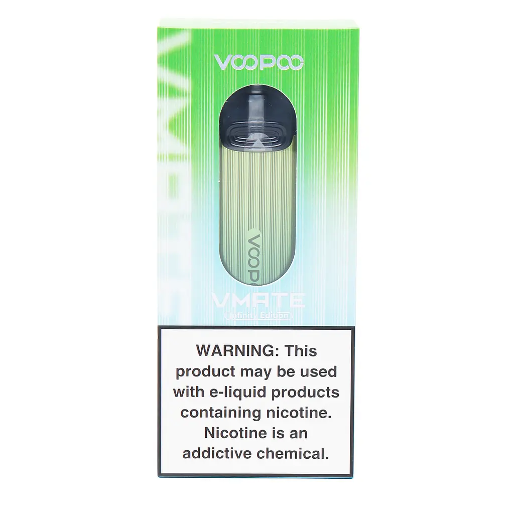 Под-система электронная сигарета VooPoo  Vmate Infinity Edition Pod Kit 900 mAh 3 ml Shiny Green (10722) - фото 9