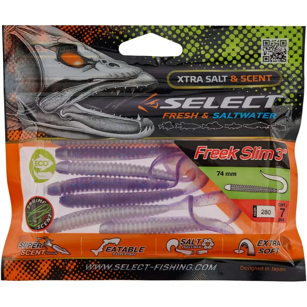 Силікон Select Freek Slim 3" #280 (7 шт/уп) - фото 2