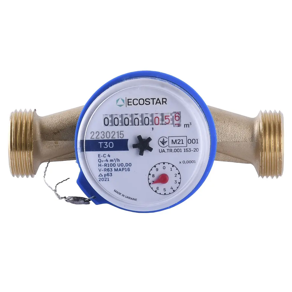 Лічильник холодної води Ecostar DN20 3/4″ без штуцера L110 E-C 4,0 000021864