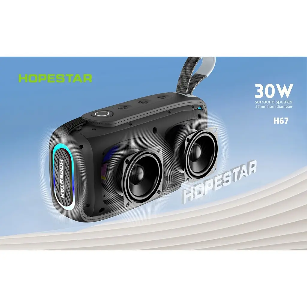 Портативна акустика Hopestar H67 Black [157610] - фото 7