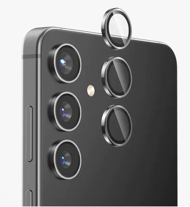 Захисне скло DK для Samsung Galaxy A55 A556 на камеру Lens Metal Ring Eagle Eye 017695 black 2 шт. - фото 8
