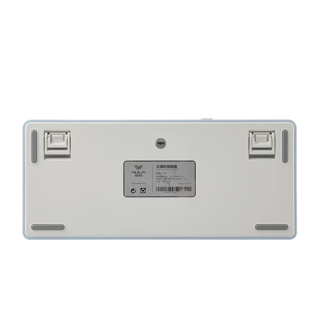 Ігрова механічна клавіатура AULA F75 / Три режими підключення / Greywood V3 Switch / Blue White - фото 9