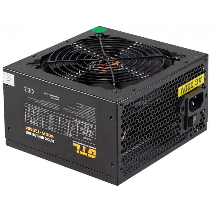 Блок живлення GTL 600W Gaming Star 80 Plus 80+ (GTLGS600BK) Black - фото 4