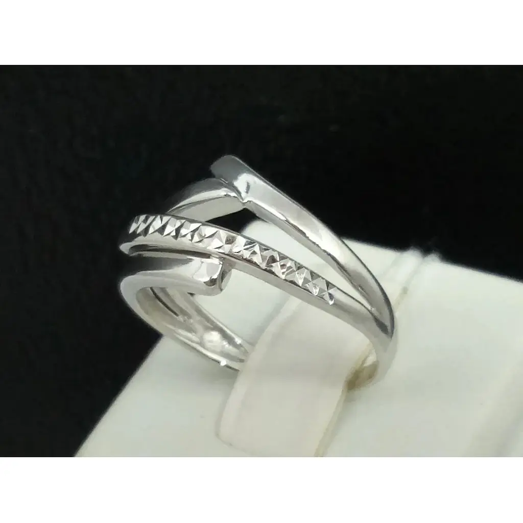 Срібне кільце Tango з алмазною гранню. 310012С 18 - фото 3