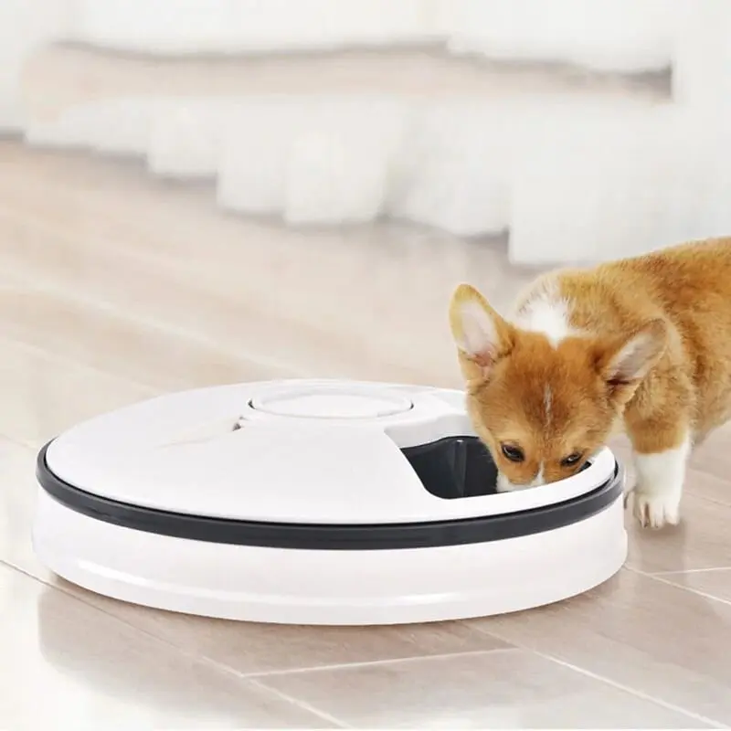 Автоматична годівниця для собак і котів електронна Pet Feeder, 30x7 см, 6 порцій по 128мл, таймер, мелодія (100663) - фото 4