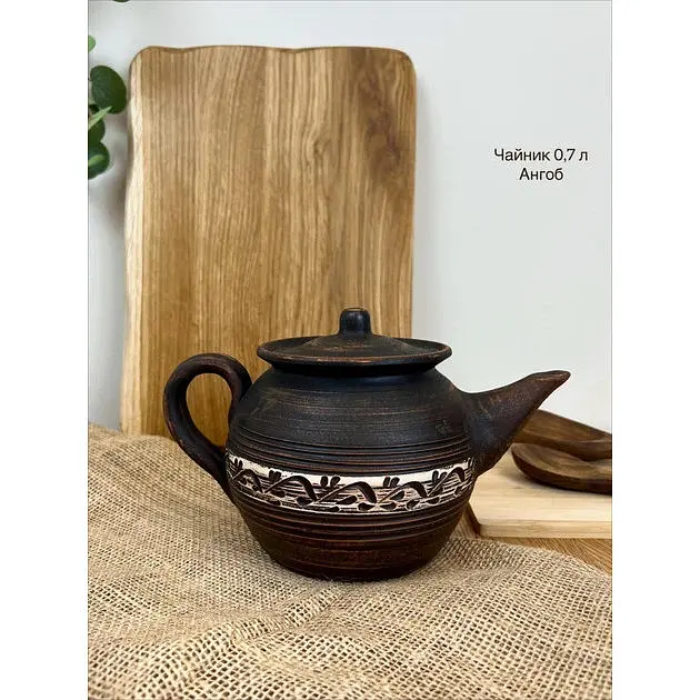 Набір керамічного (глиняного) посуду для млинців на 6 чоловік Ангоб - фото 8