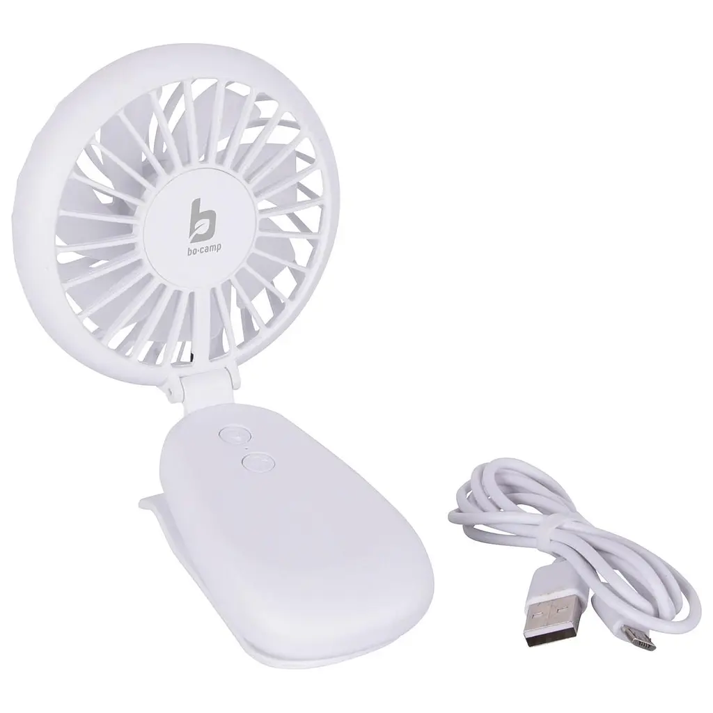 Вентилятор портативний акумуляторний з підсвічуванням Bo-Camp Mini Fan With Clamp White - фото 2