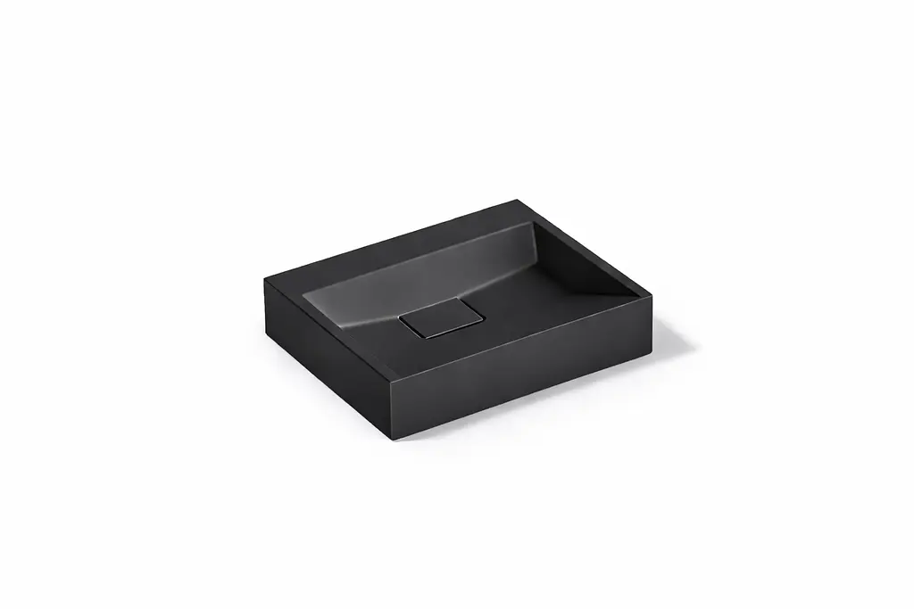 Умивальник VBI Este підвісний без отвору під змішувач 50x38 см black VBI-019904 - фото 4