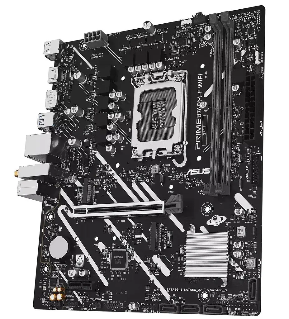 Материнська плата ASUS PRIME B760M-F WIFI (PRIME B760M-F WIFI) (Socket 1700, Intel B760, Micro-ATX) - фото 3