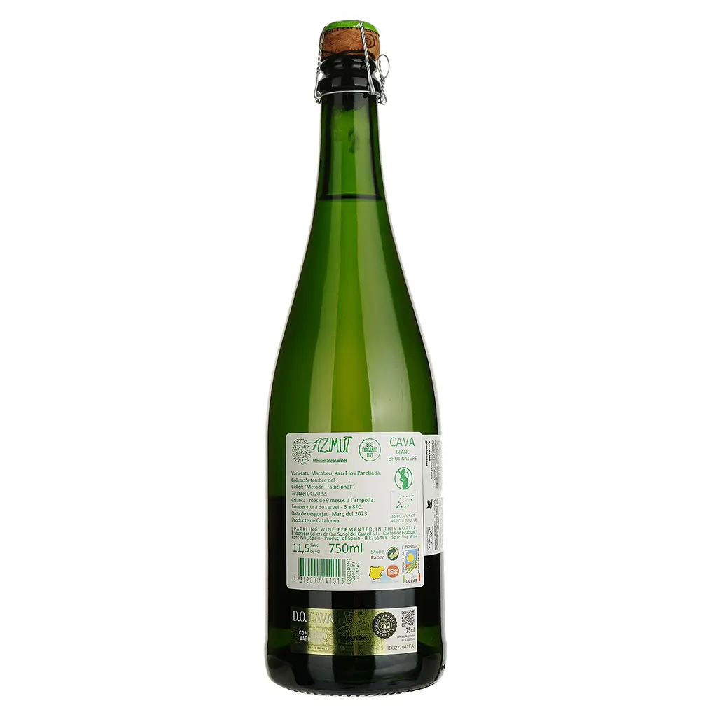 Ігристе вино Azimut Brut Nature біле брют-натюр 0.75 л - фото 2