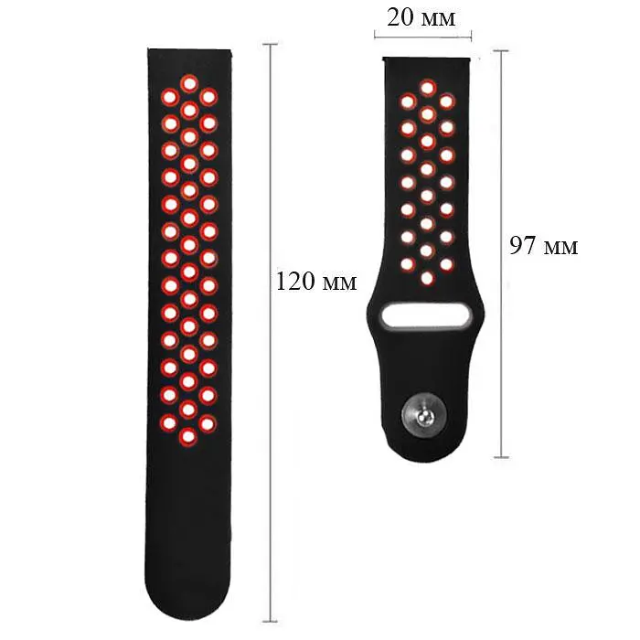 Спортивный ремешок Primo Perfor Sport для часов Huawei Watch 2 Black Red - фото 3