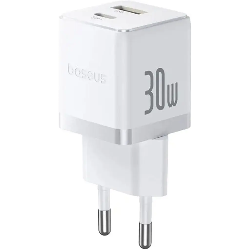 Мережевий зарядний пристрій Baseus Palm 30W USB-C/USB-A Moon White (P1011160A213-00) [132860] - фото 5