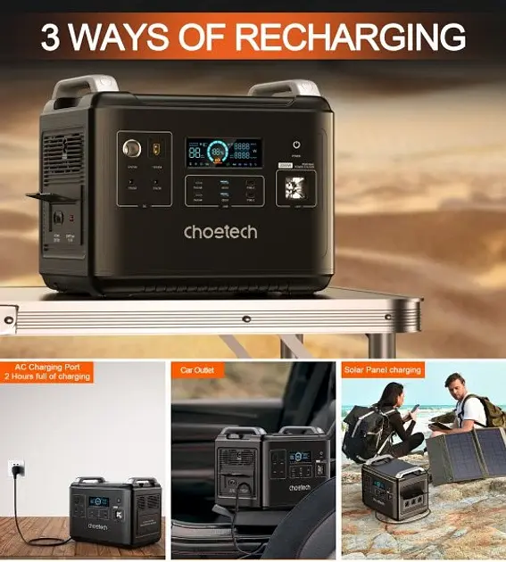 Зарядна станція портативна Choetech BS006 2000Wh 2000W - фото 10