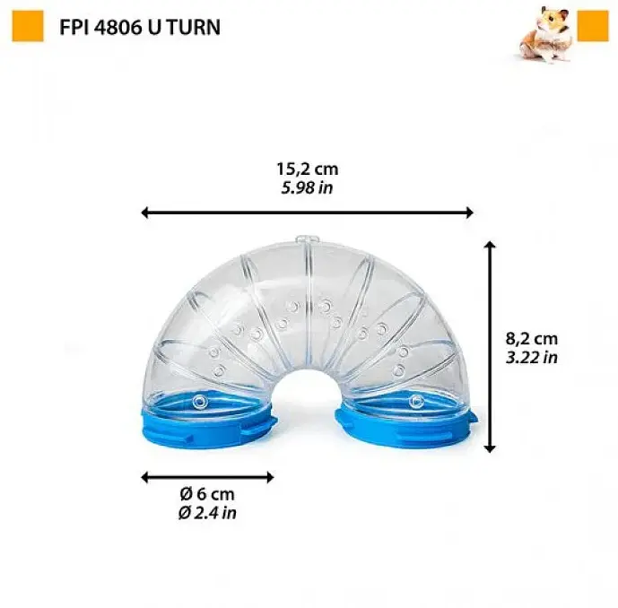 Тунель для гризунів Ferplast FPI 4806 U Turn Ø 6x6 см 84806099 - фото 3