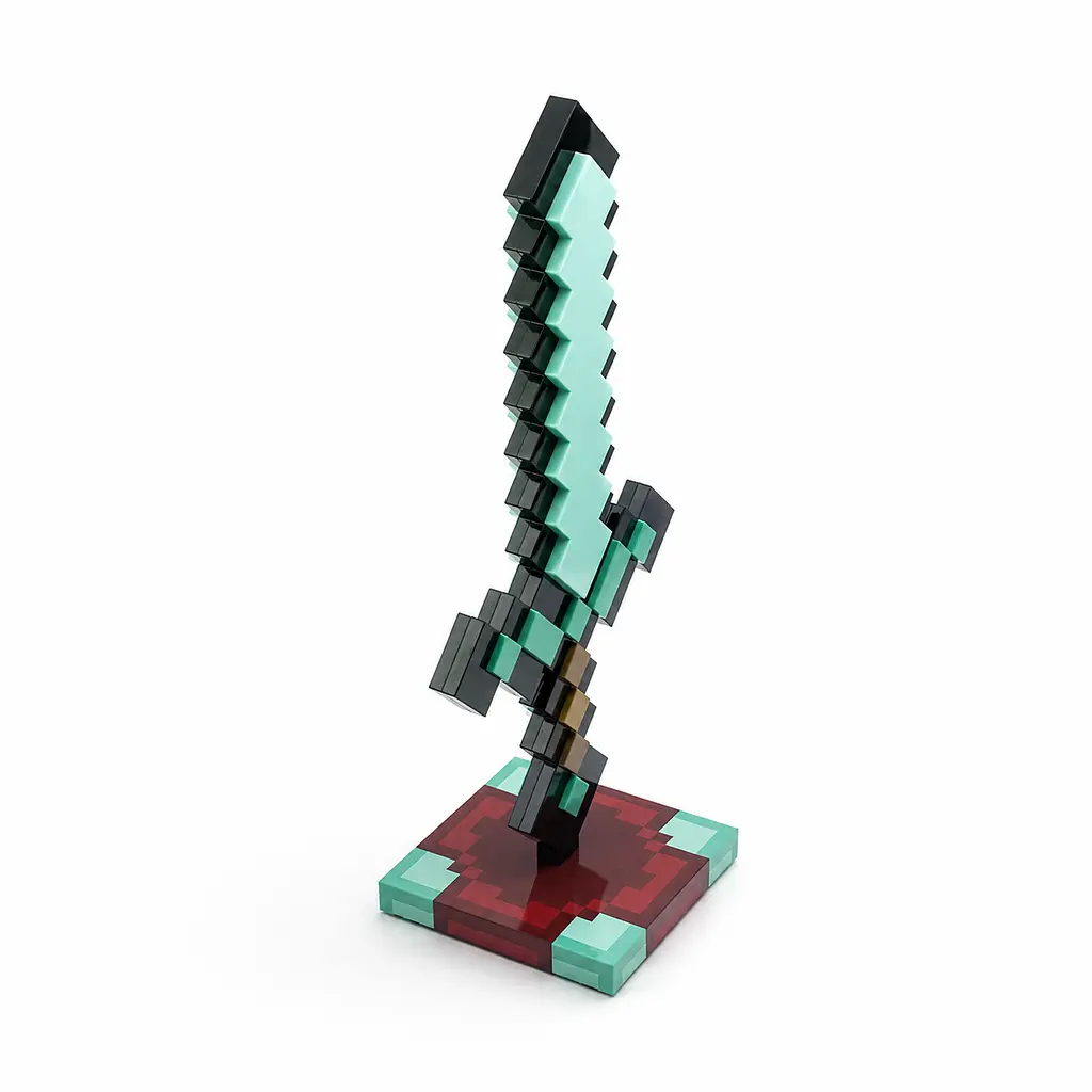 Алмазний меч Minecraft 17 режимів нічник з підставкою LED меч для гри та декору - фото 6