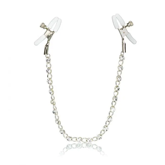 Затискачі для сосків CalExotic Crystal Chain Nipple Clamps