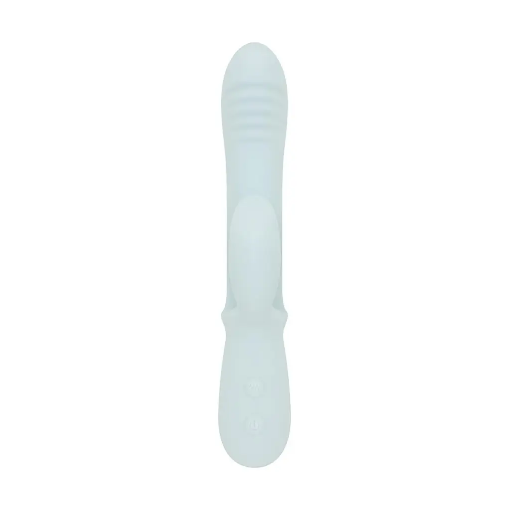 Потрійний вібратор Good Vibes Only - SAGE Triple Stimulation Vibe Soft Silicone - Blue, манливий рух - фото 2