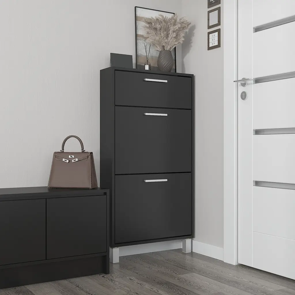 Полиця для взуття Flamecame підлогова на 3 шухляди з ДСП F-159 - фото 9