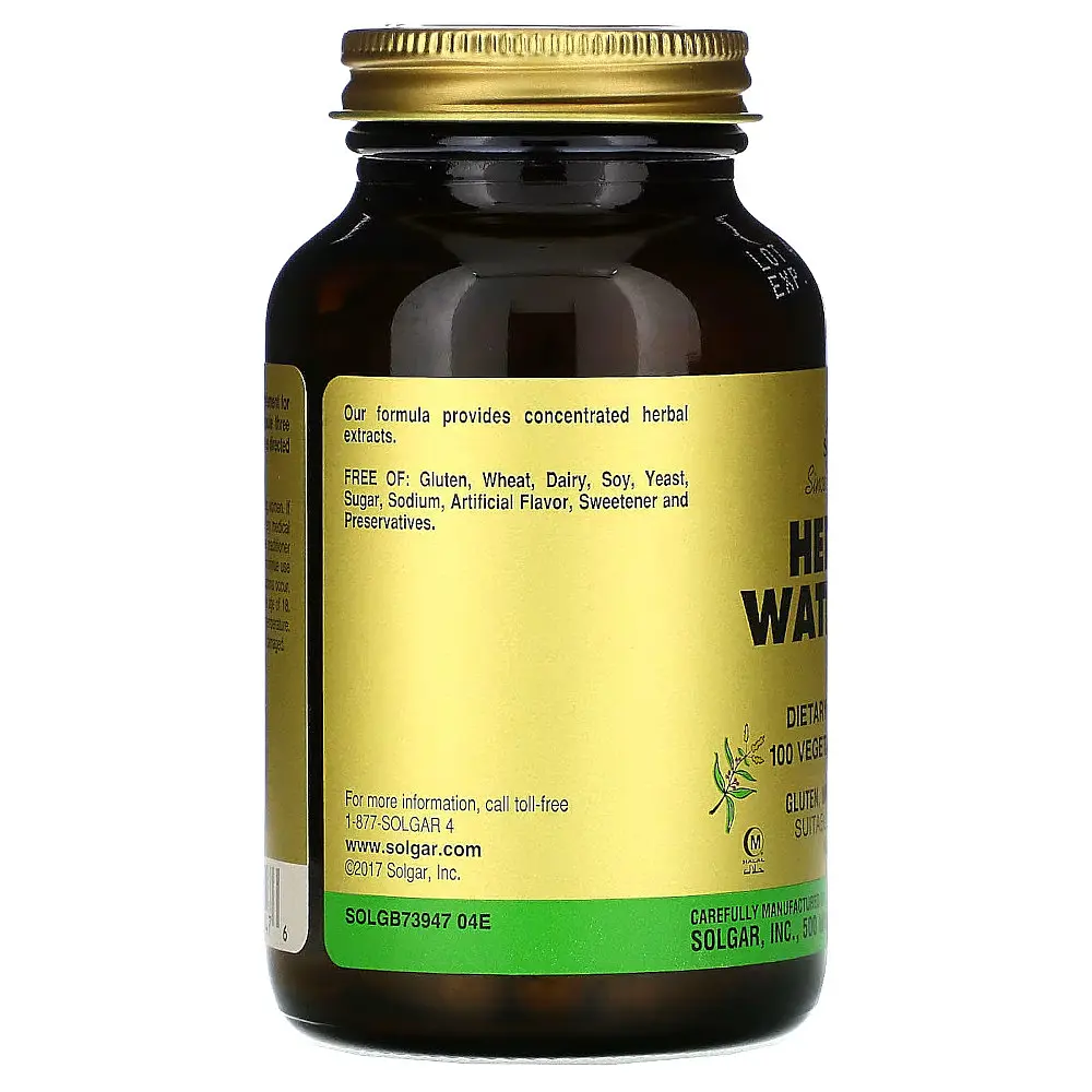Натуральна добавка Solgar Herbal Water Pill, 100 вегакапсул - фото 2