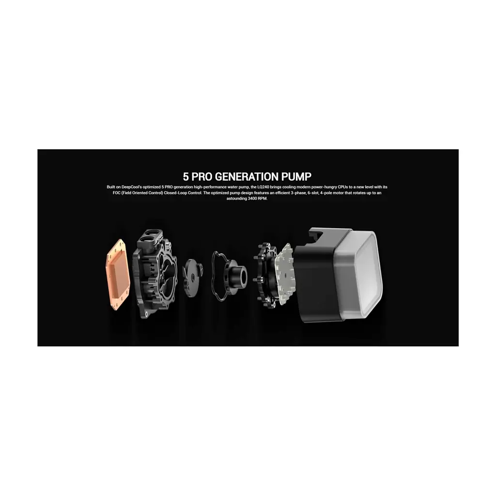 Система рідинного охолодження Deepcool LQ240 Black (R-LQ240-BKLSMW-G-1) - фото 9