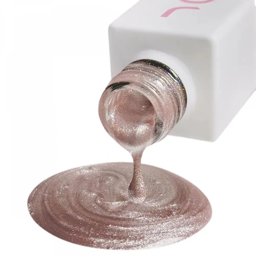 Камуфлююча база для нігтів Magic Cat Base 04 Sparkle nude JOIA vegan 8 мл - фото 4