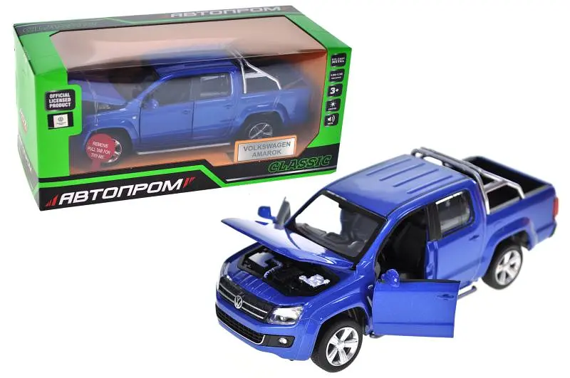 Іграшкова машинка позашляховик Volkswagen Amarok 1:30 Автопром світлозвукові ефекти металева 68365, кор. 18х9х8см
