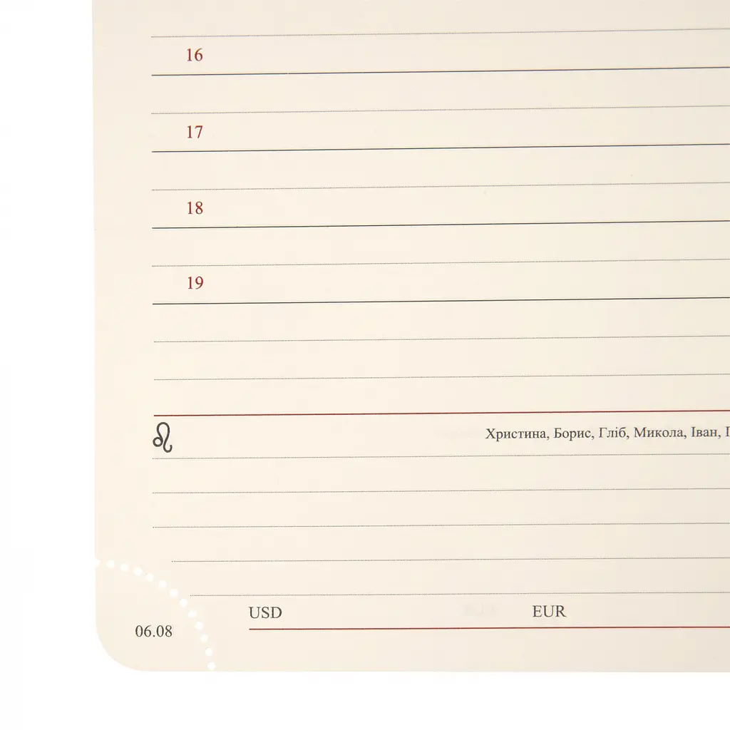 Дневник-деловая записная книжка А5 Leo Planner Binario 2026 мягкий красный 368 страниц (252642) - фото 11