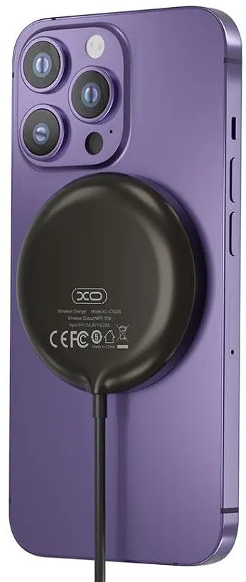БЗП XO CX029 Magnetic Wireless Charger 15W Чорний - фото 5
