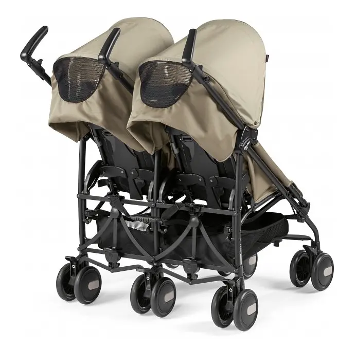 Прогулянкова коляска для двійні Peg-Perego Pliko Mini Twin Class Beige, бежевий (IP04280000SU36SU56) - фото 3