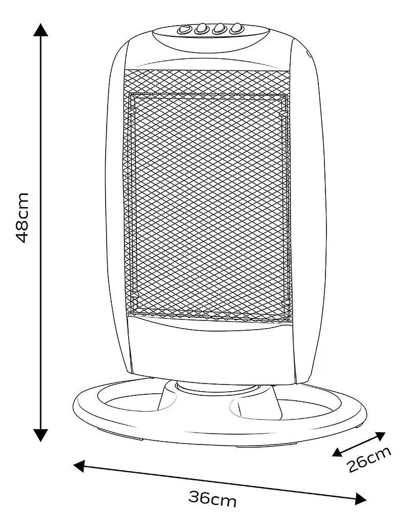 Інфрачервоний обігрівач Neo Tools 1200 Вт, сірий (90-114) - фото 9