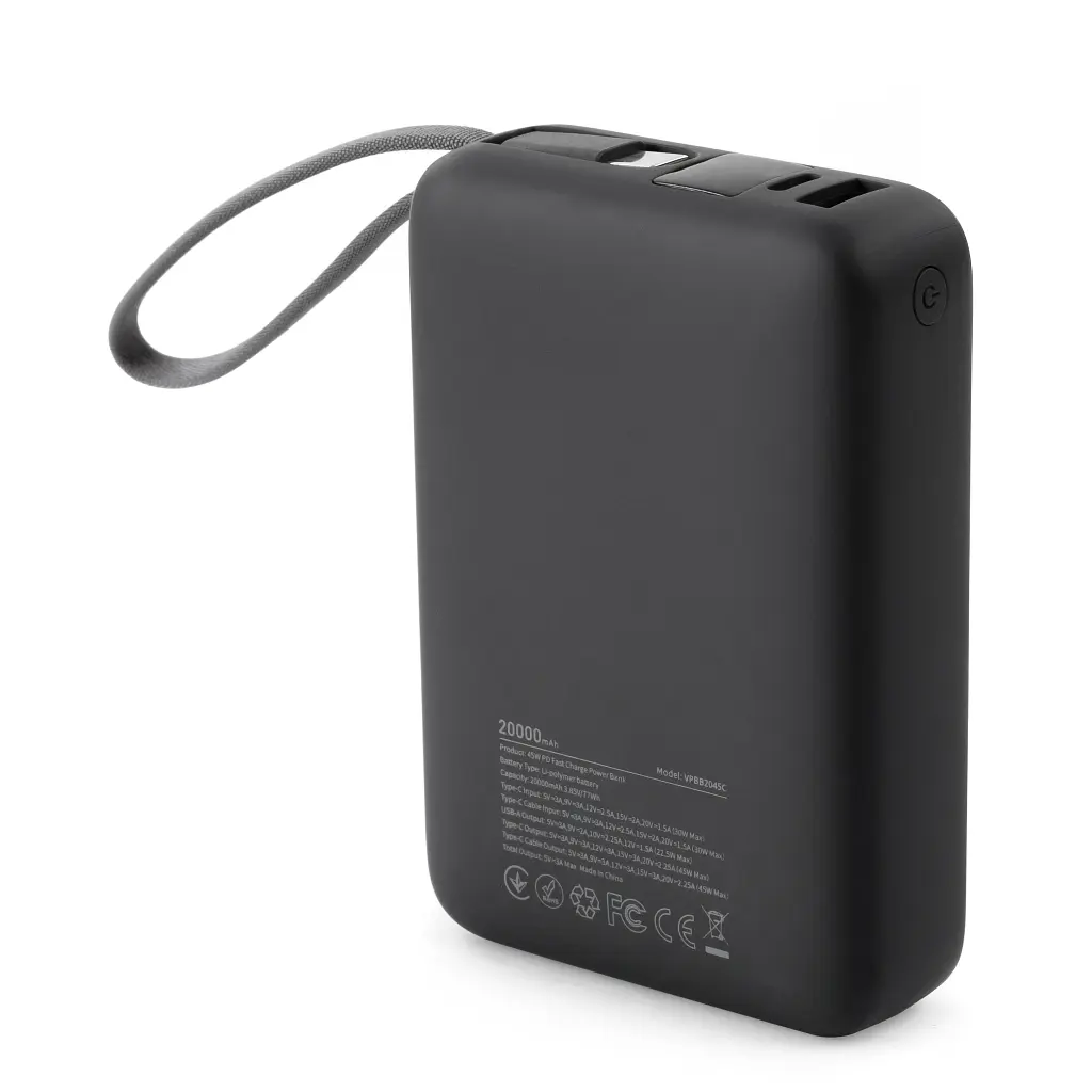 Батарея універсальна Vinga 20000 mAh 45W Display Cable (VPBB2045C) - фото 7