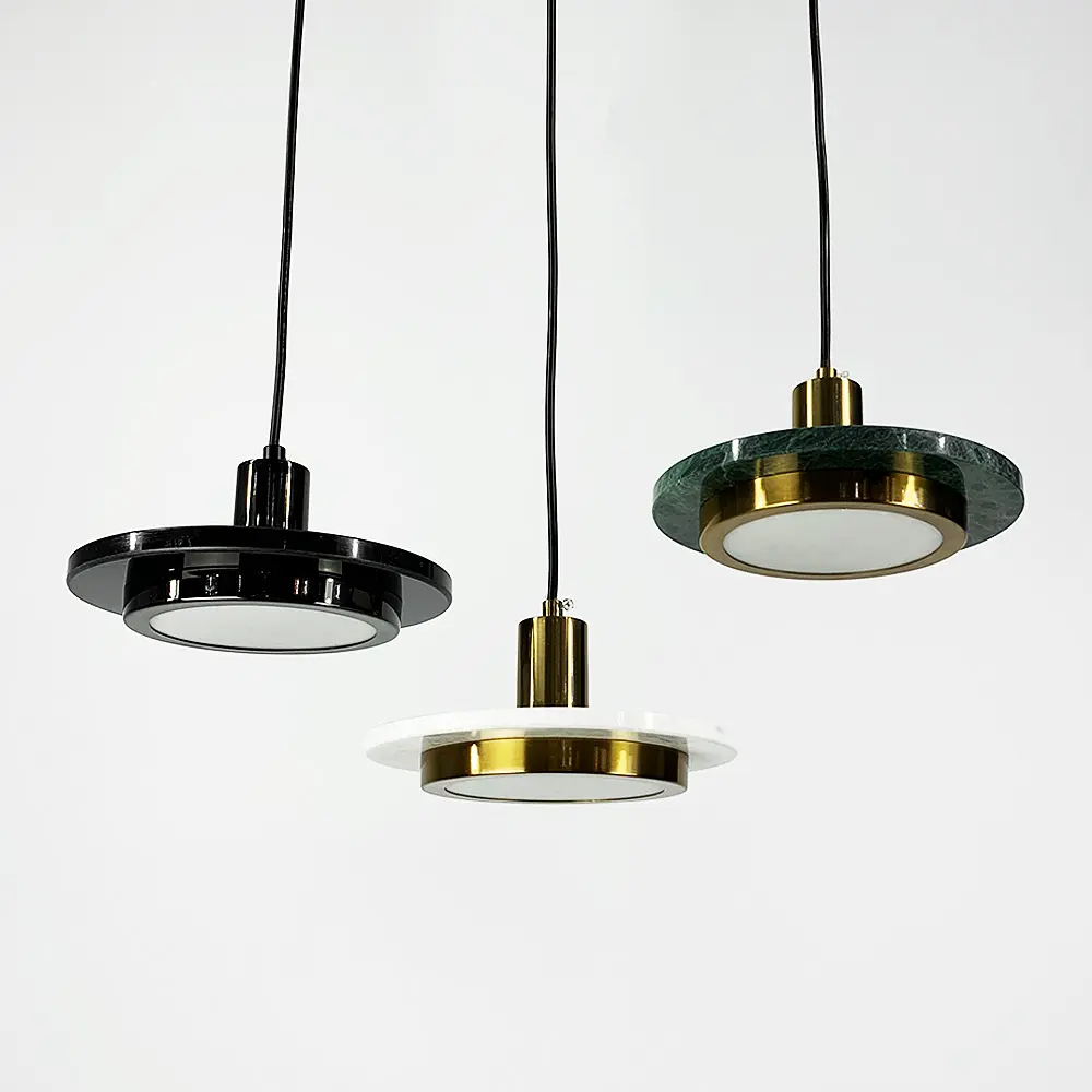 Подвес Lumina с черным мраморным плафоном LED в стиле Ар-деко | Line F | Арт. SC2/1 BK - фото 6