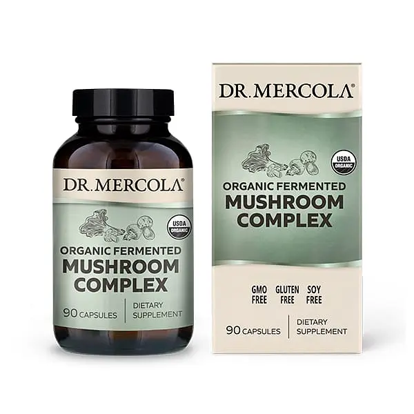 Натуральна добавка Dr. Mercola Fermented Mushroom Complex, 90 капсул