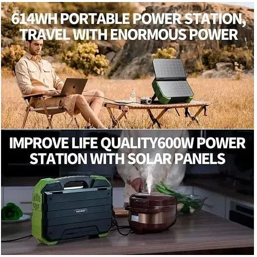 Портативная солнечная электростанция PD PN-600 600w с панелью Browey Solar Panel 22W PN-600 - фото 7