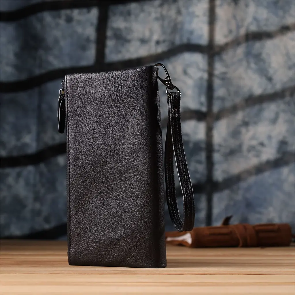 Практичний шкіряний гаманець на три відділення ST Leather 23111 чорний - фото 10