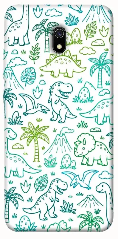 TPU чохол Demsky Dino pattern для Xiaomi Redmi 8a