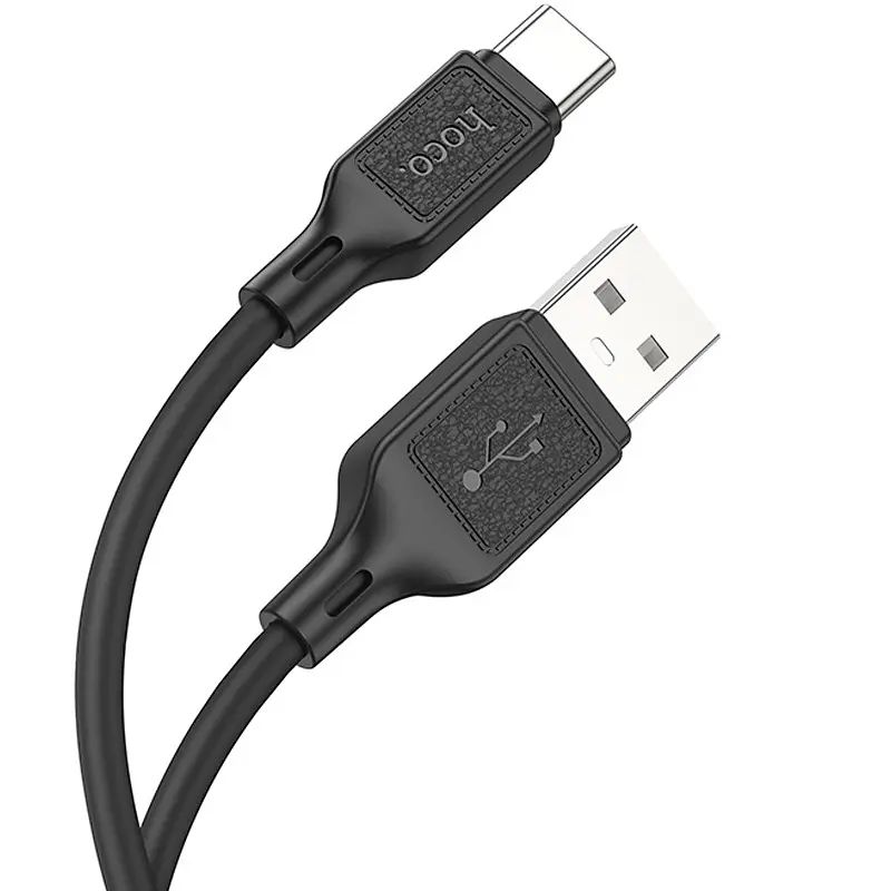 Дата кабель Hoco X90 Cool silicone USB to Type-C (1m) Black - фото 2