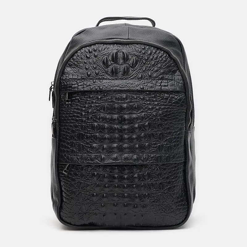 Чоловічий рюкзак Borsa Leather k1333-black 39х30х13.5 см Чорний - фото 2