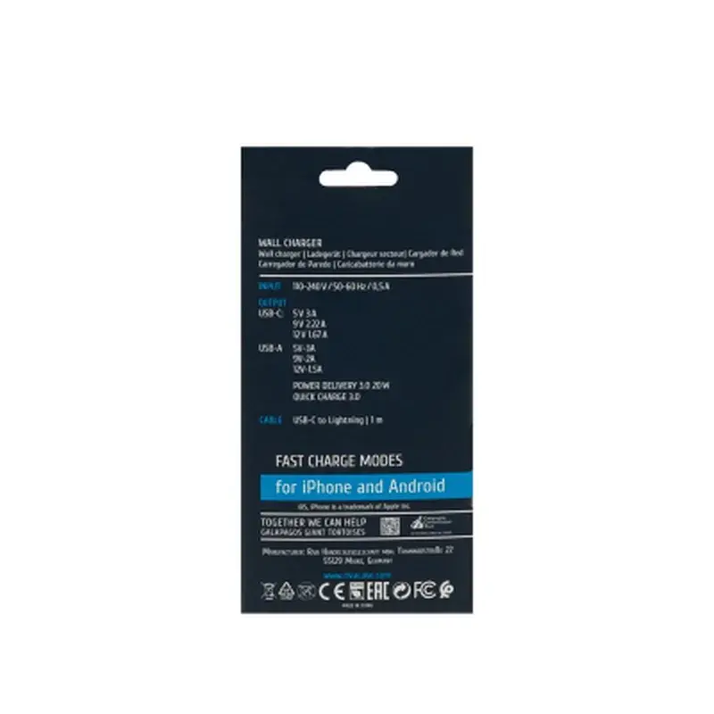 Зарядний пристрій RivaCase 2хUSB-А + Type-C PD 20W+QC3.0 кабель Type-C-Lighting white (PS4102 WD5 (White)) - фото 4
