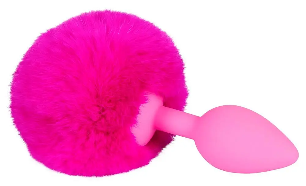 Анальная пробка с пушистым хвостом Orion Colorful Joy Bunny Tail 13.5 см (розовый) - фото 3